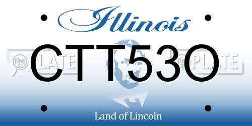CTT53O Illinois License Plate