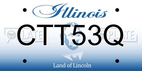 CTT53Q Illinois License Plate