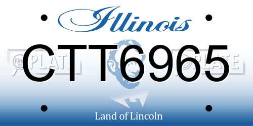 CTT6965 Illinois License Plate
