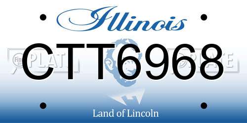 CTT6968 Illinois License Plate