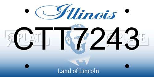 CTT7243 Illinois License Plate
