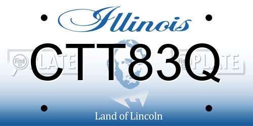 CTT83Q Illinois License Plate