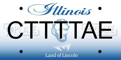 CTTTTAE Illinois License Plate