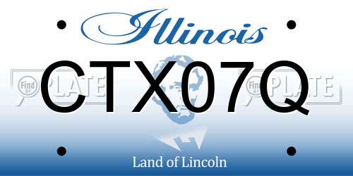 CTX07Q Illinois License Plate