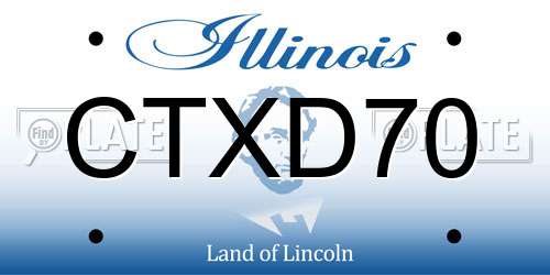 CTXD70 Illinois License Plate