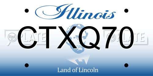 CTXQ70 Illinois License Plate