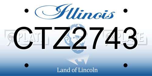 CTZ2743 Illinois License Plate