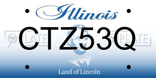 CTZ53Q Illinois License Plate