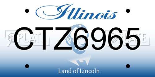 CTZ6965 Illinois License Plate