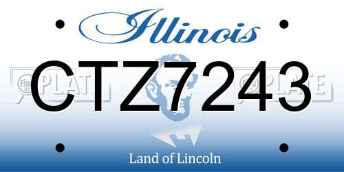 CTZ7243 Illinois License Plate