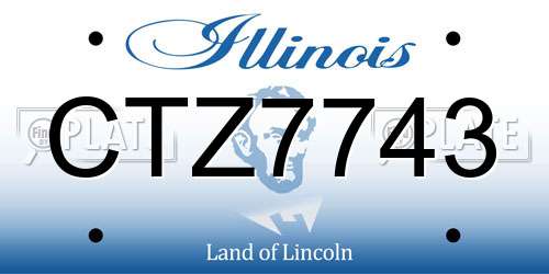 CTZ7743 Illinois License Plate