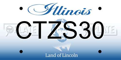 CTZS30 Illinois License Plate