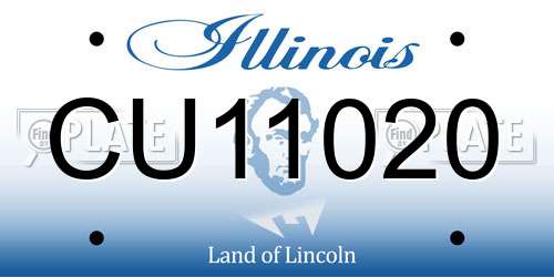 CU11020 Illinois License Plate