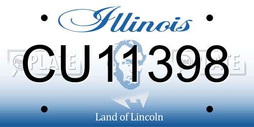 CU11398 Illinois License Plate