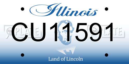 CU11591 Illinois License Plate