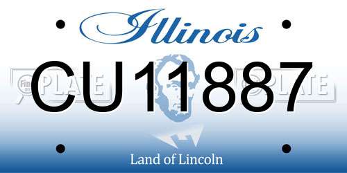 CU11887 Illinois License Plate