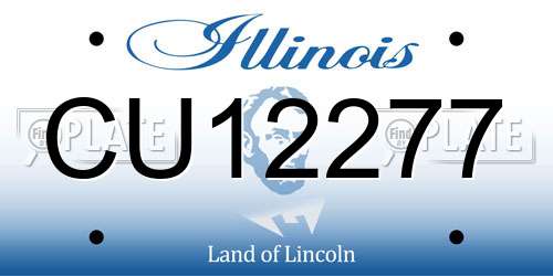 CU12277 Illinois License Plate