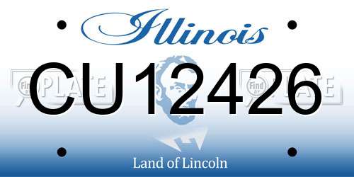 CU12426 Illinois License Plate