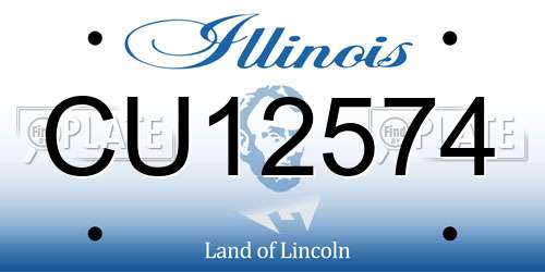 CU12574 Illinois License Plate