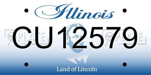 CU12579 Illinois License Plate
