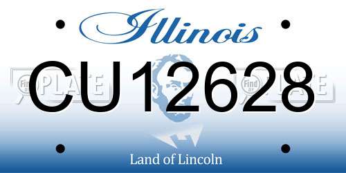 CU12628 Illinois License Plate