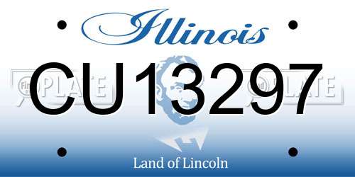 CU13297 Illinois License Plate