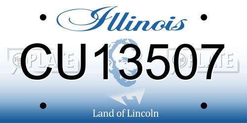 CU13507 Illinois License Plate
