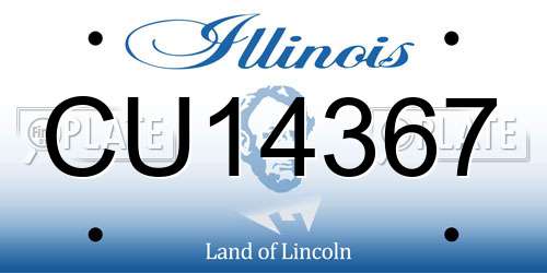 CU14367 Illinois License Plate
