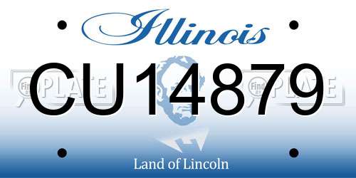 CU14879 Illinois License Plate