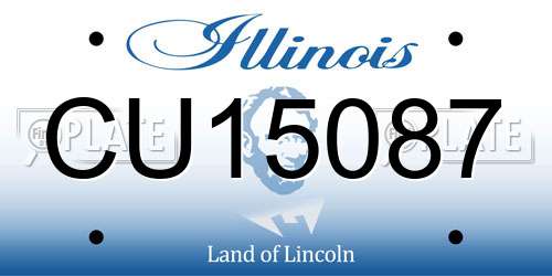 CU15087 Illinois License Plate