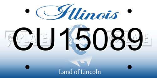 CU15089 Illinois License Plate