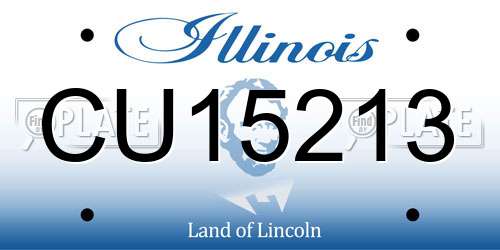 CU15213 Illinois License Plate