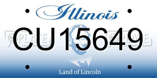 CU15649 Illinois License Plate