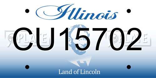 CU15702 Illinois License Plate