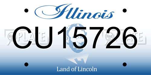 CU15726 Illinois License Plate