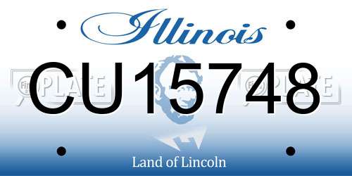 CU15748 Illinois License Plate