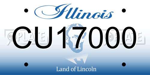 CU17000 Illinois License Plate