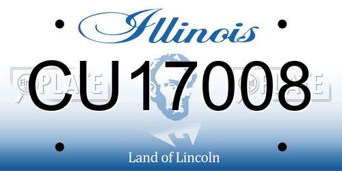 CU17008 Illinois License Plate