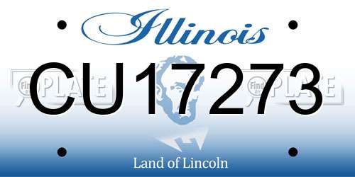 CU17273 Illinois License Plate