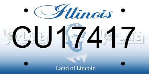 CU17417 Illinois License Plate