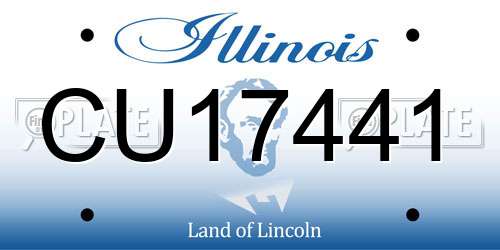 CU17441 Illinois License Plate