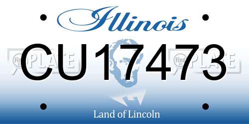 CU17473 Illinois License Plate
