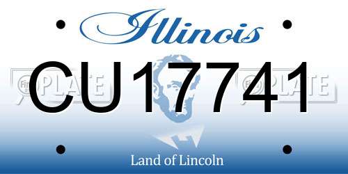CU17741 Illinois License Plate