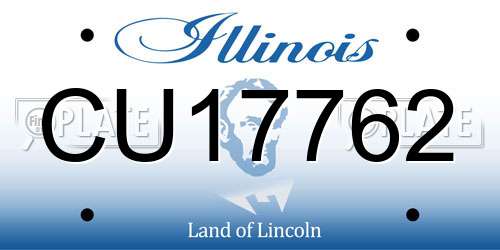 CU17762 Illinois License Plate
