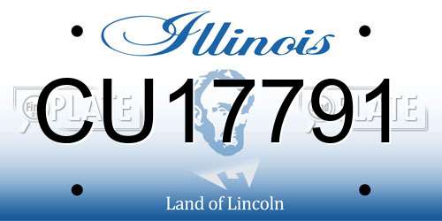 CU17791 Illinois License Plate