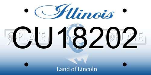 CU18202 Illinois License Plate