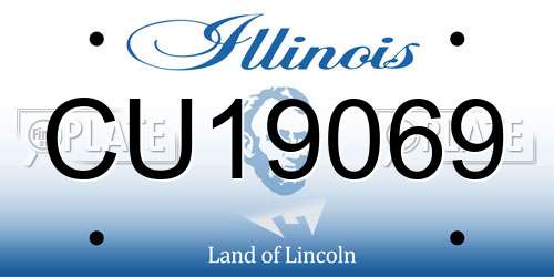 CU19069 Illinois License Plate