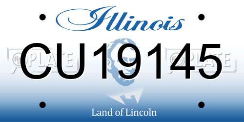 CU19145 Illinois License Plate