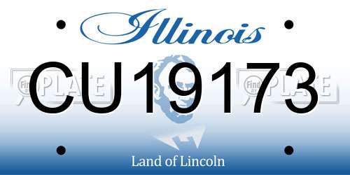 CU19173 Illinois License Plate
