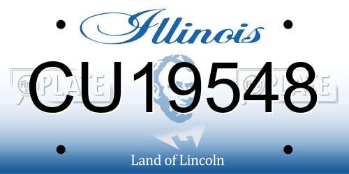 CU19548 Illinois License Plate